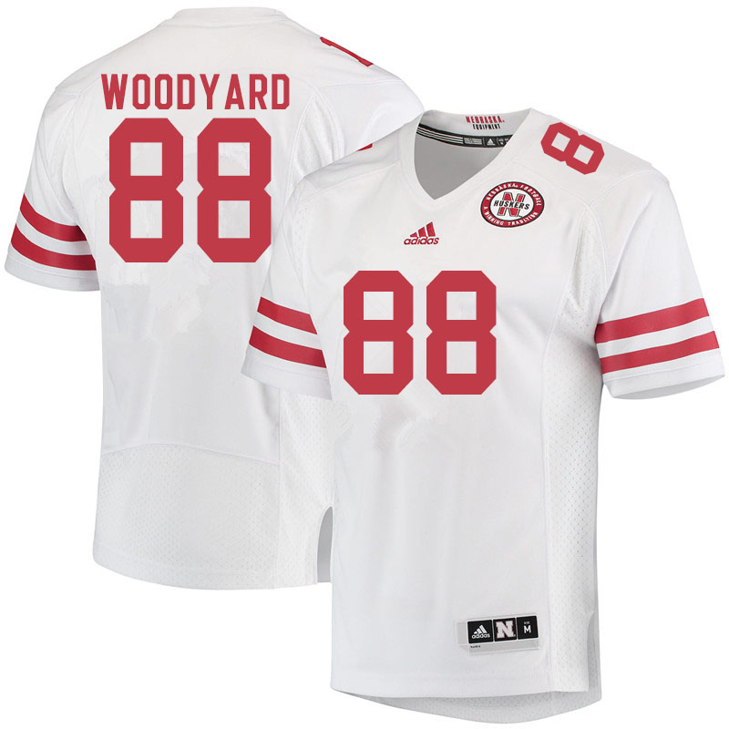 Men #88 Jaron Woodyard Nebraska Cornhuskers College Football Jerseys Sale-White - Click Image to Close